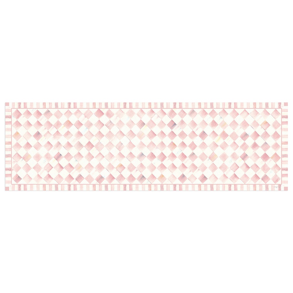Check Floor Mat - Rosy Check, 2'6