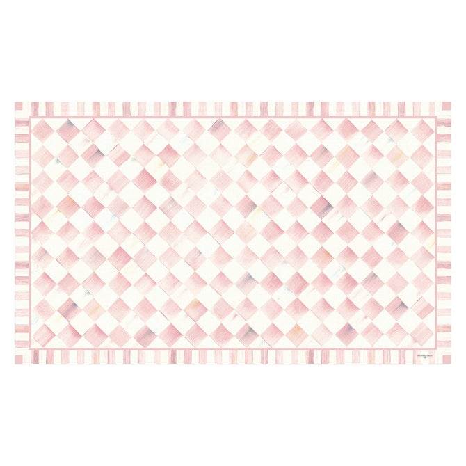 Rosy Check 3' x 5' Floor Mat image number 0