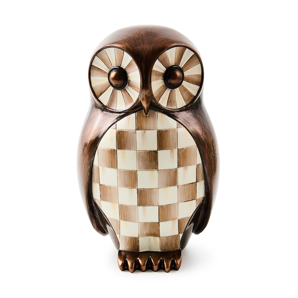 Mocha Check Owl mackenzie-childs Panama imagen 1