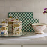 Emerald Check Glass Cutting Boards, Set of 2