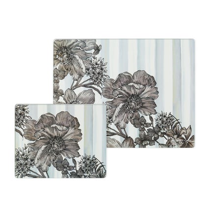 Sterling English Garden Glass Cutting Board, Set of 2