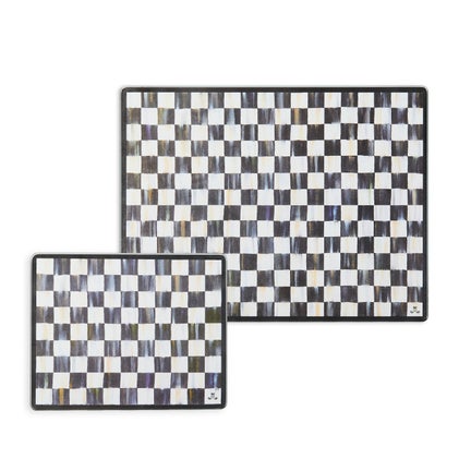 Courtly Check Glass Cutting Board, Set of 2