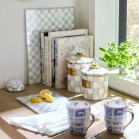 Sterling Check Glass Cutting Boards, Set of 2