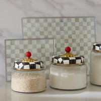 Sterling Check Glass Cutting Boards, Set of 2