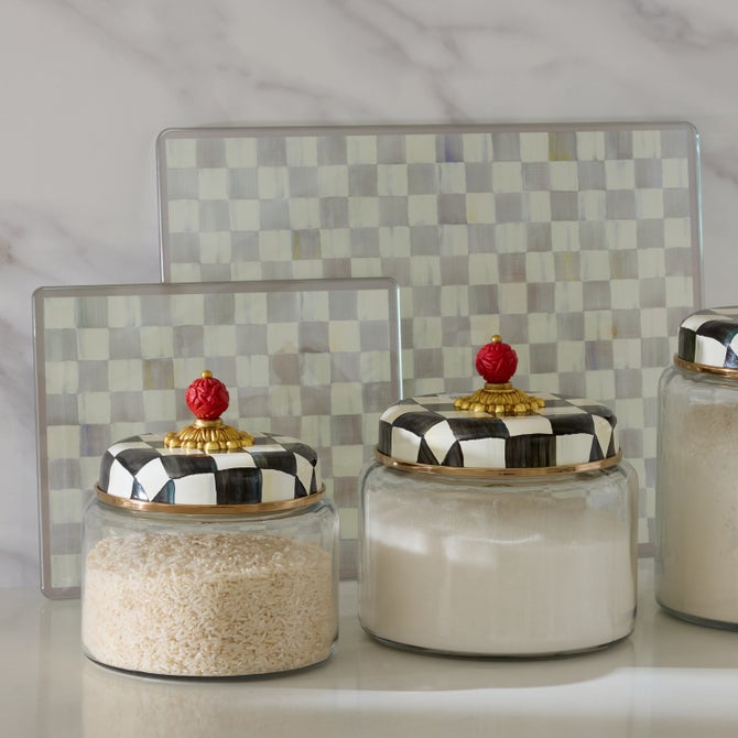 Sterling Check Glass Cutting Boards, Set of 2 image number 4