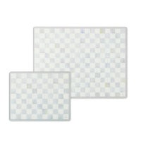 Sterling Check Glass Cutting Boards, Set of 2