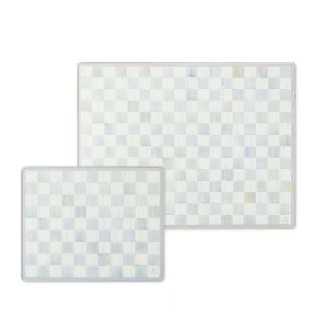 Sterling Check Glass Cutting Boards, Set of 2 image number 0