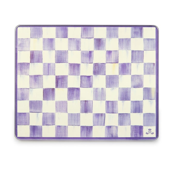 Violet Check Glass Cutting Boards, Set of 2 image number 3