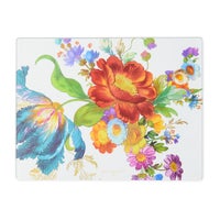 Flower Market Glass Cutting Boards, Set of 2