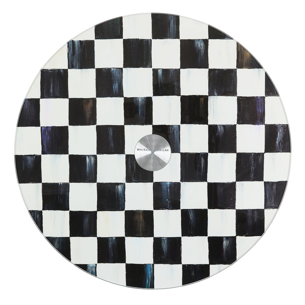 Courtly Check Glass Lazy Susan mackenzie-childs Panama imagen 1