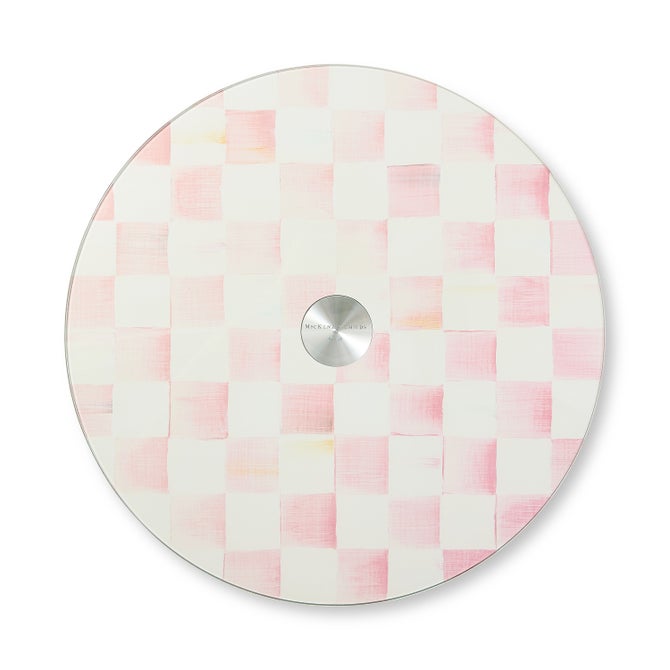 Rosy Check Glass Lazy Susan image number 0
