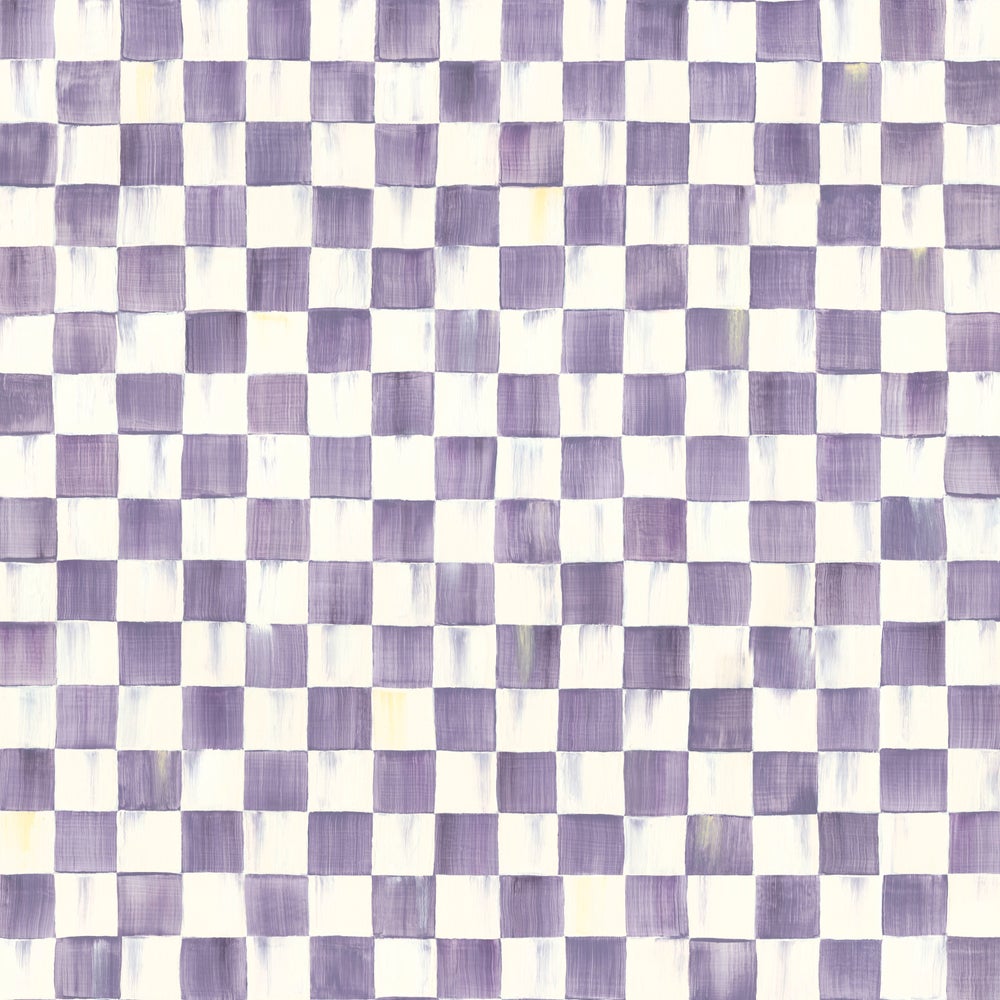 Courtly Check Peel & Stick Wallpaper - Violet Check mackenzie-childs Panama imagen 1