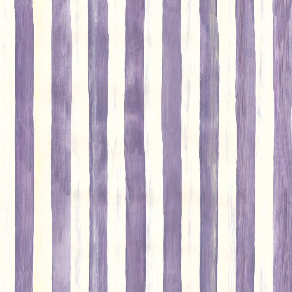 Courtly Check Peel & Stick Wallpaper - Violet Stripe mackenzie-childs Panama imagen 1