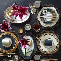 Gold Check Flatware 5-Piece Place Setting