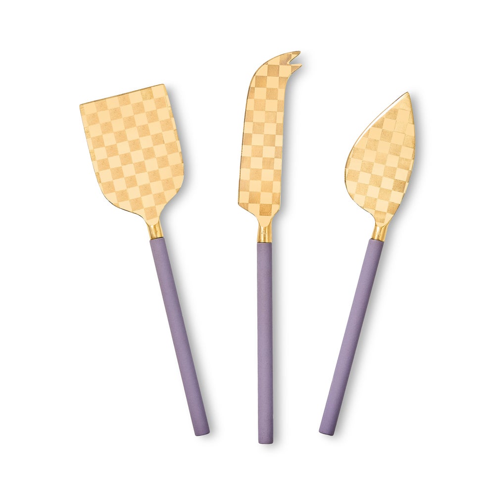Black Cheese Knife Set - Violet mackenzie-childs Panama imagen 1