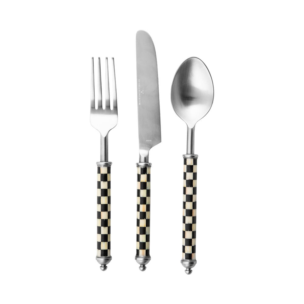 Courtly Check Supper Club 3-Piece Place Setting mackenzie-childs Panama imagen 1