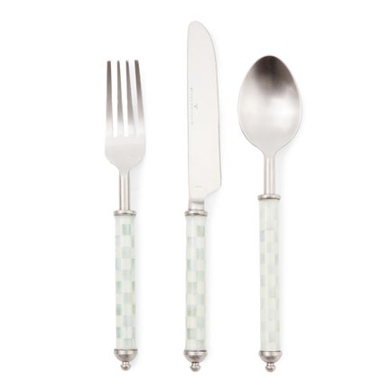 Sterling Check Supper Club 3-Piece Place Setting