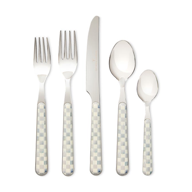 Sterling Check Bistro Flatware 5 Piece Place Setting image number 0