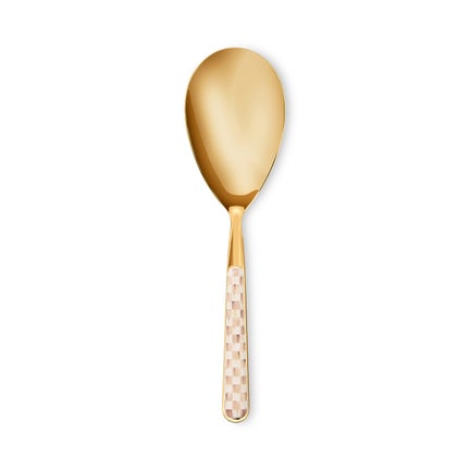 Mocha Check Bistro Serving Spoon