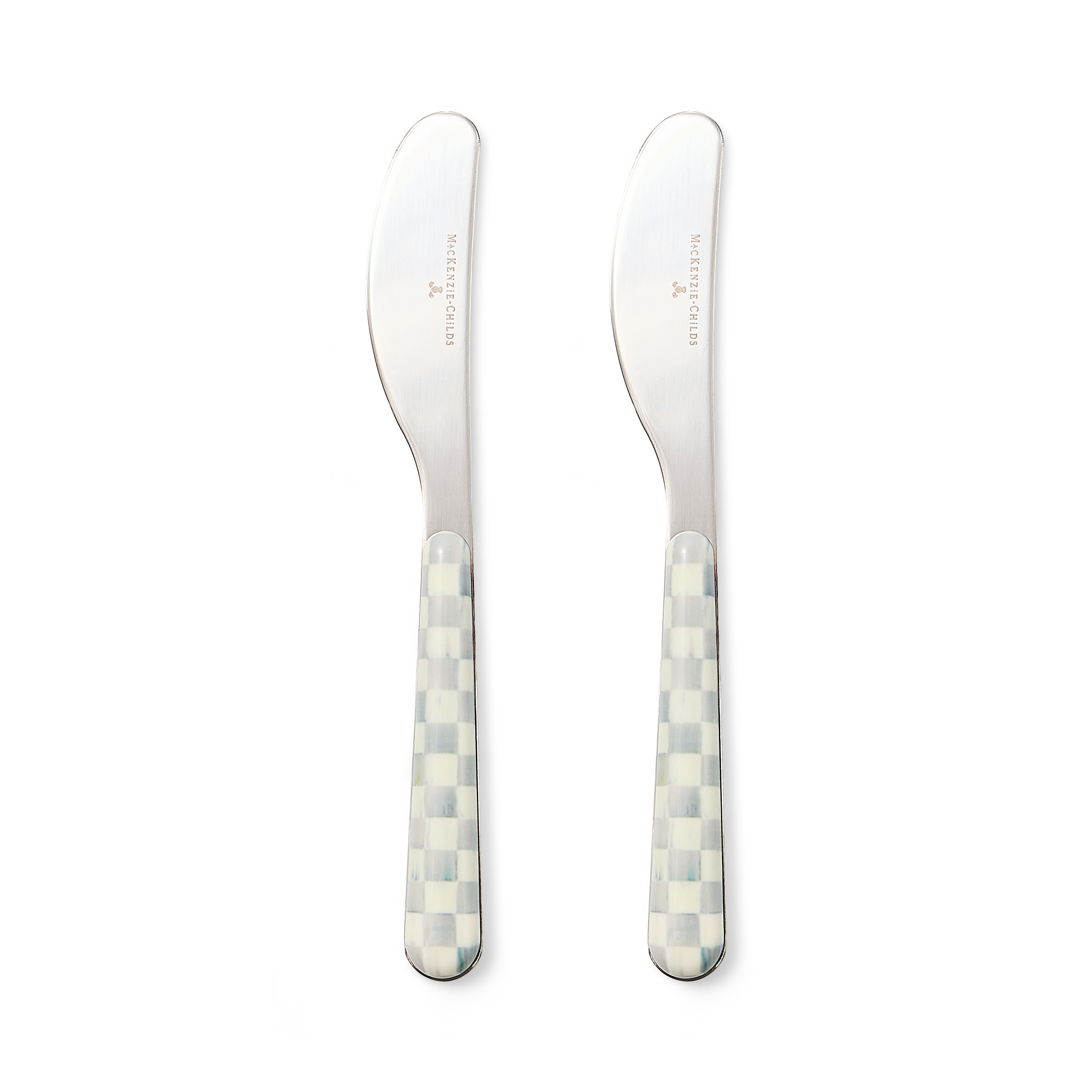 Sterling Check Bistro Spreaders, Set of 2