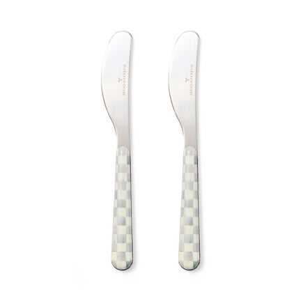 Sterling Check Bistro Spreaders, Set of 2