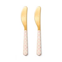 Rosy Check Bistro Spreaders, Set of 2