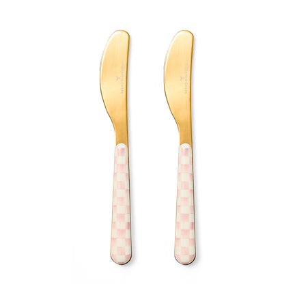Rosy Check Bistro Spreaders, Set of 2