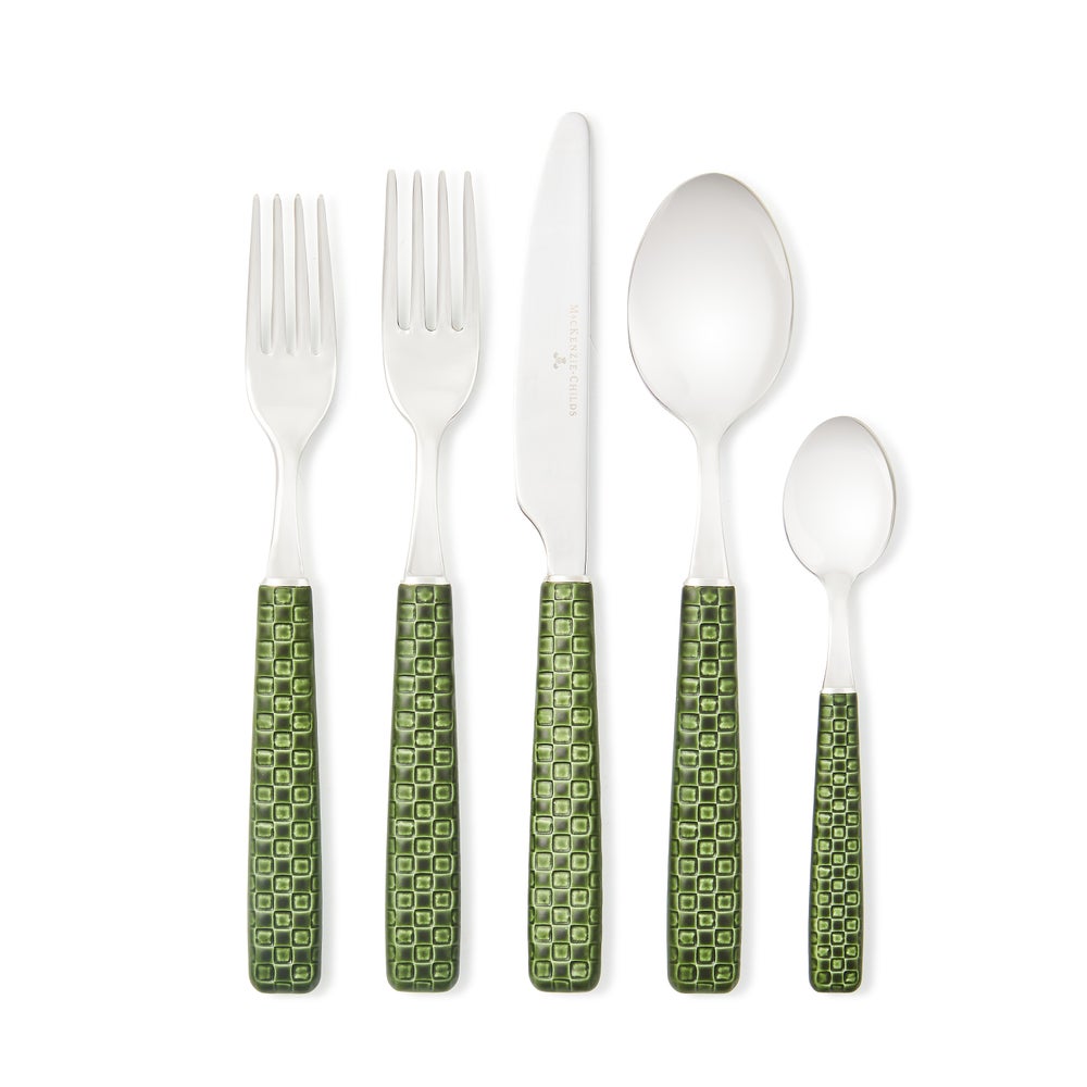Everyday Flatware 5-Piece Place Setting - Green mackenzie-childs Panama imagen 1