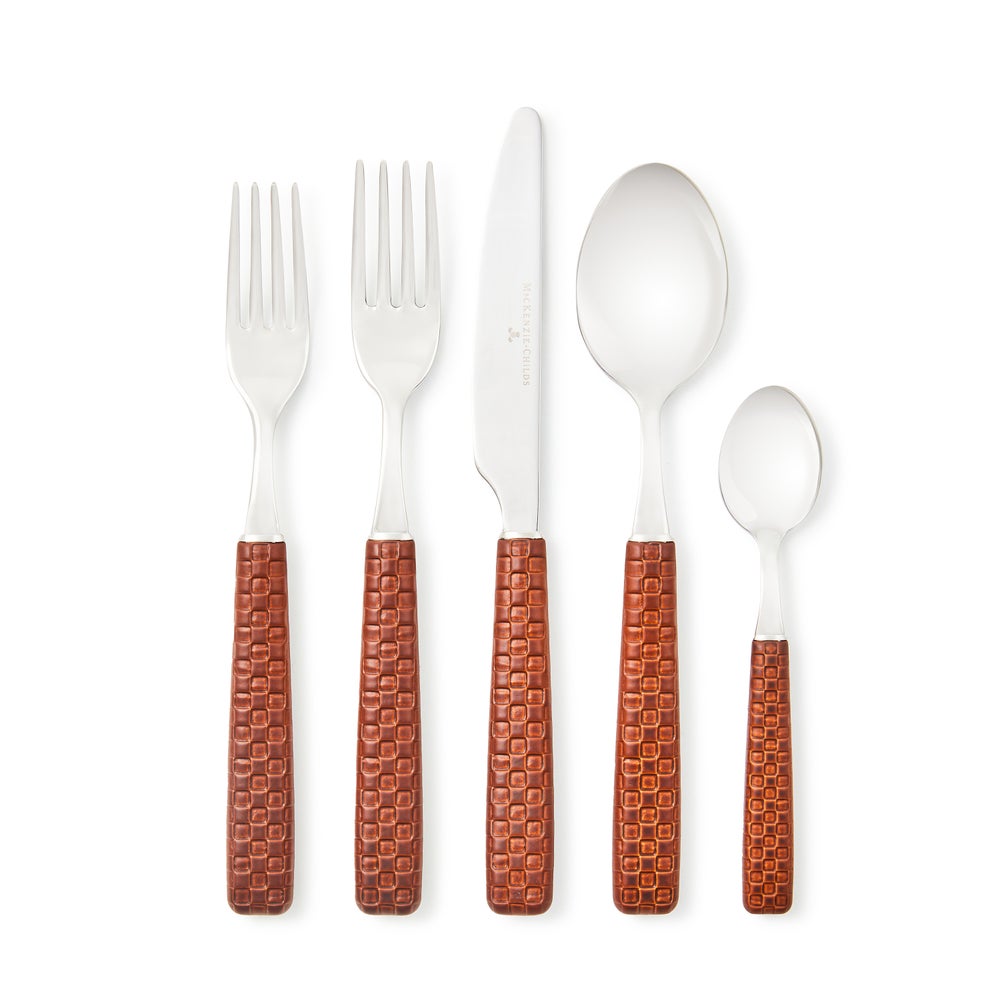 Everyday Flatware 5-Piece Place Setting - Leather mackenzie-childs Panama imagen 1