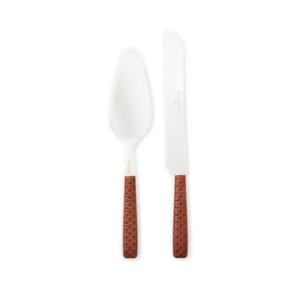 Everyday Leather Cake Serving Set