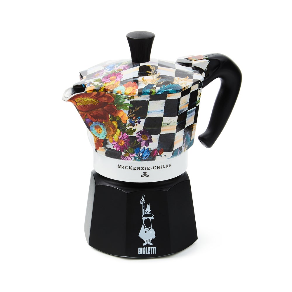 Courtly Flower Market Moka Pot mackenzie-childs Panama imagen 1 Courtly Flower Market Moka Pot mackenzie-childs Panama imagen 1