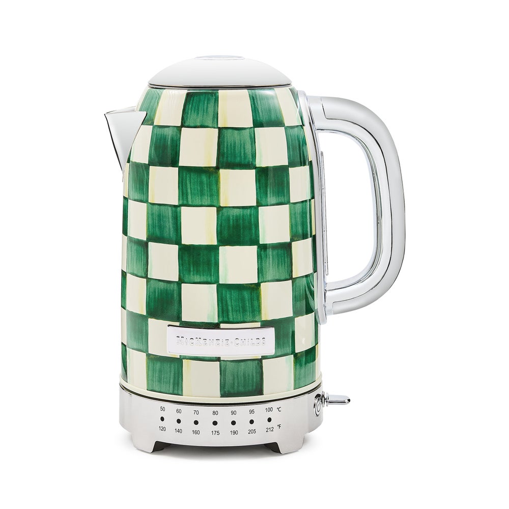 Emerald Check Electric Kettle mackenzie-childs Panama imagen 1 Emerald Check Electric Kettle mackenzie-childs Panama imagen 1