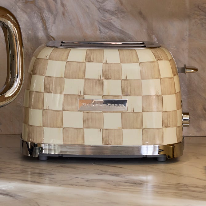 Mocha Check 2-Slice Toaster image number 1