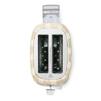 Mocha Check 2-Slice Toaster