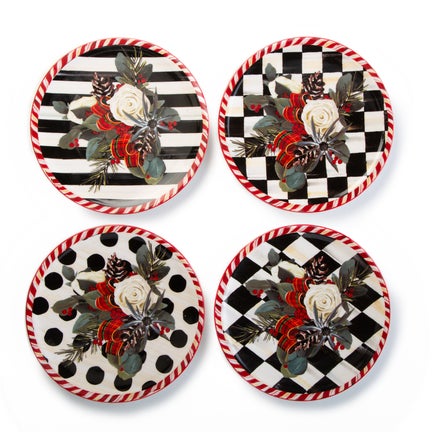 Scottish Bouquet Plates - Set of 4