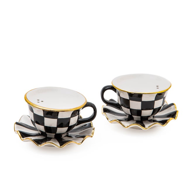 Courtly Teacup Salt & Pepper Set image number 0