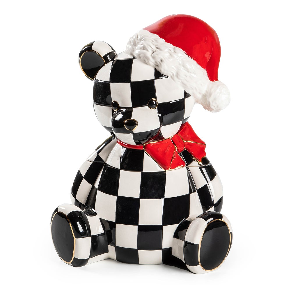 Courtly Santa Bear Cookie Jar mackenzie-childs Panama imagen 1