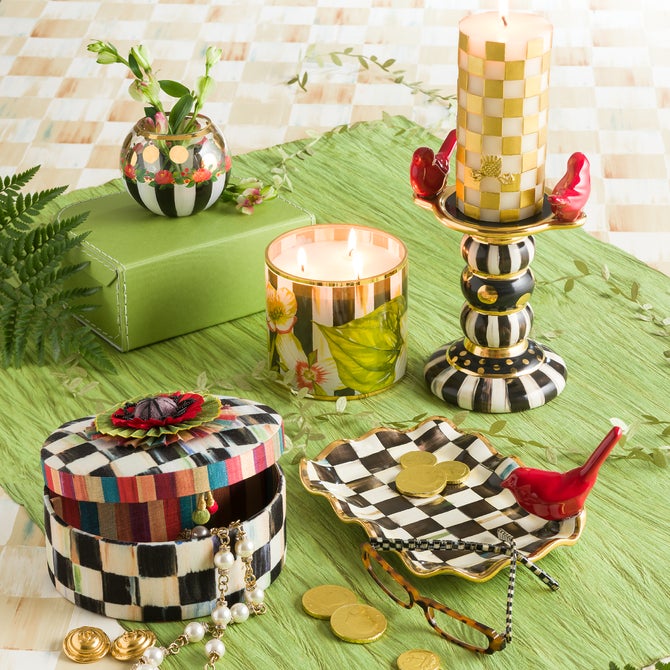 Courtly Check Round Jewelry Box image number 4