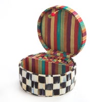 Courtly Check Round Jewelry Box