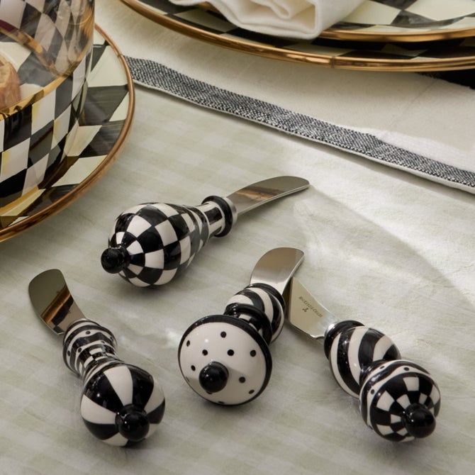 Courtly Check Party Spreaders, Set of 4 image number 1