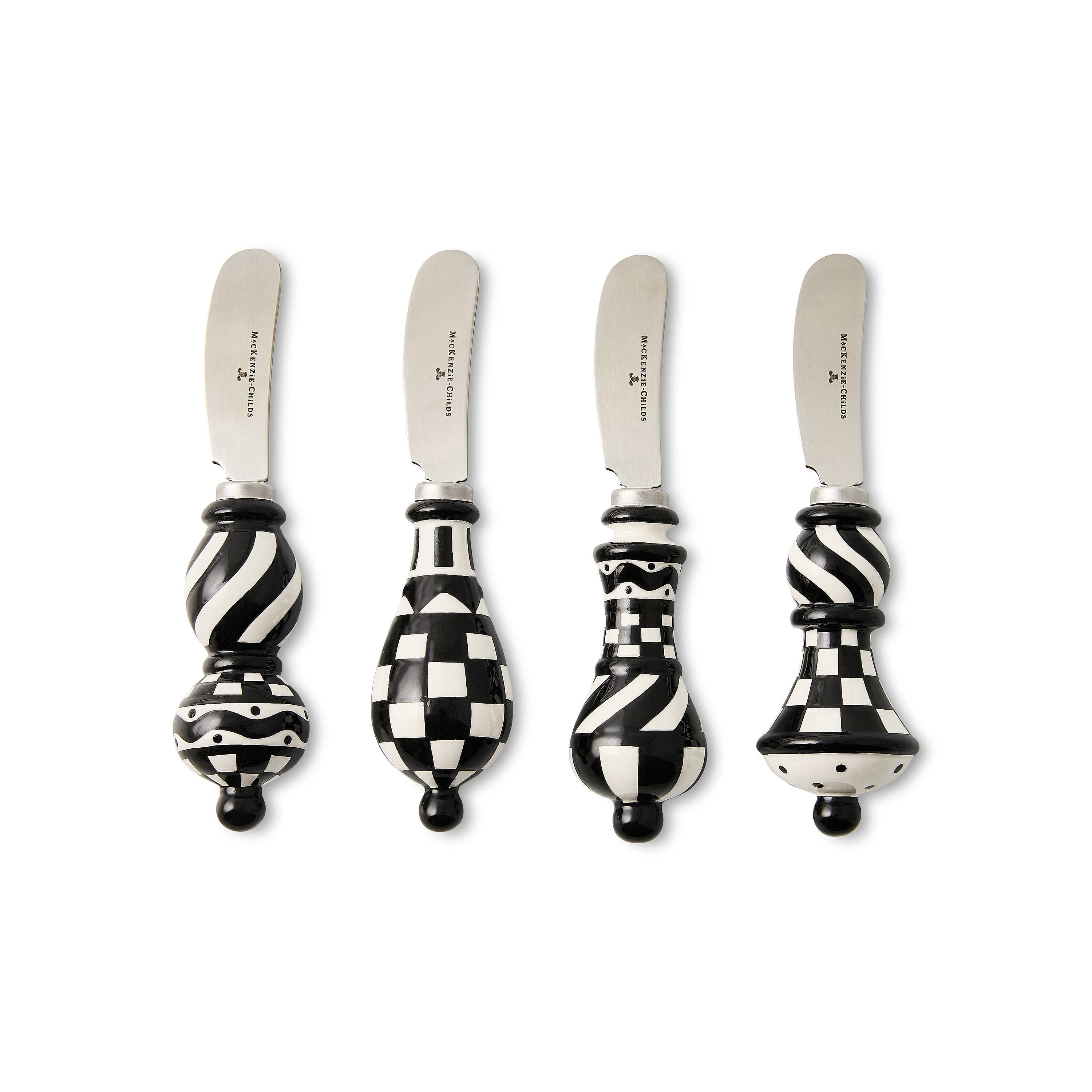 Courtly Check Party Spreaders, Set of 4