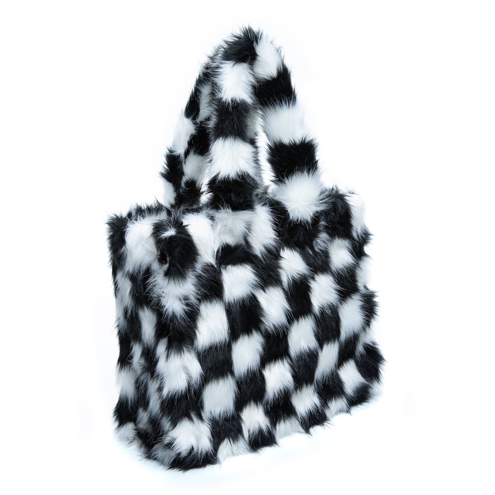 Fab Fur Check Tote mackenzie-childs Panama imagen 1