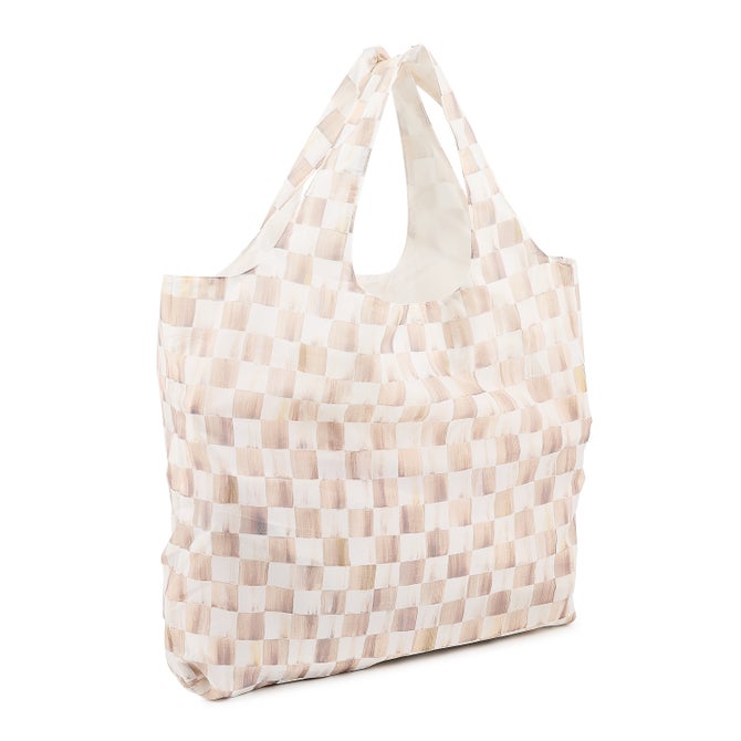 Mocha Check To Go Tote image number 0