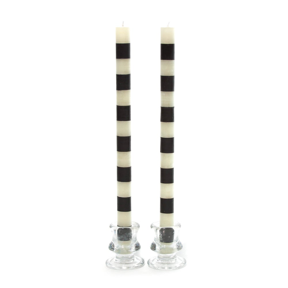 Bands Black Dinner Candles, Set of 2 mackenzie-childs Panama imagen 1
