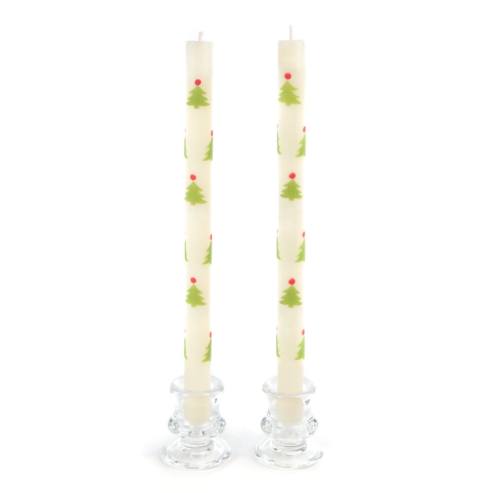 Christmas Tree Dinner Candles - Red & Green - Set of 2 mackenzie-childs Panama imagen 1