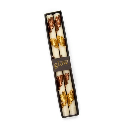 Falling Leaves Dinner Candles, Set of 2