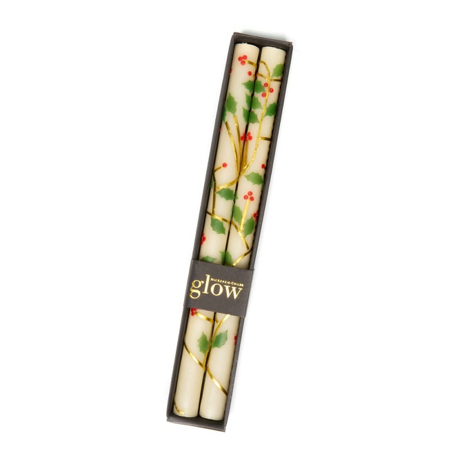 Holly Dinner Candles, Set of 2 image number 2