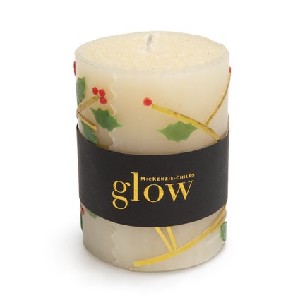 Holly 4" Pillar Candle