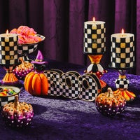 Check 4" Black Pillar Candle