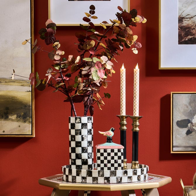 Courtly Check Capiz Vase image number 1